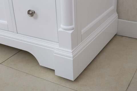 Image of 48" MATT WHITE SINK VANITY WITH QUARTZ TOP WLF6036-48W