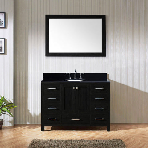Image of 48" Single Bathroom Vanity in Zebra Grey KS-60048-BGRO-ZG