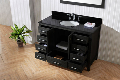 Image of 48" Single Bathroom Vanity in Zebra Grey KS-60048-BGRO-ZG