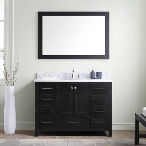 Image of 48" Single Bathroom Vanity in Zebra Grey KS-60048-BGRO-ZG