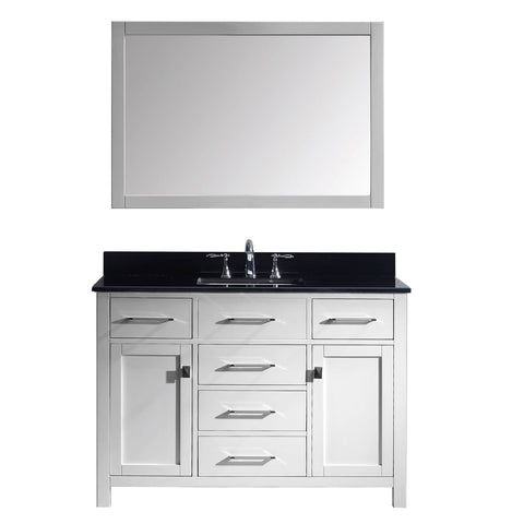 Image of 48" Single Bathroom Vanity MS-2048-BGSQ-WH