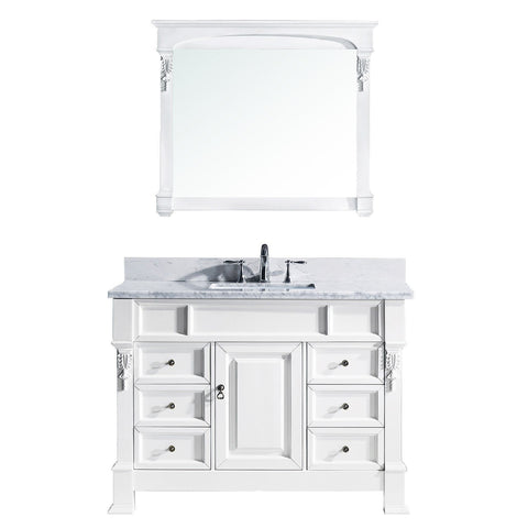 Image of 48" Single Bathroom Vanity MS-2948-WMSQ-WH
