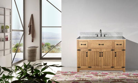 Image of 48" WEATHERED BROWN SINK VANITY MATCHING GRANITE FROM WLF6036-49", NO FAUCET WLF6044-48