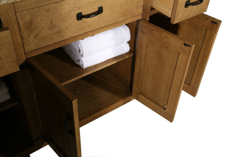 Image of 48" WEATHERED BROWN SINK VANITY MATCHING GRANITE FROM WLF6036-49", NO FAUCET WLF6044-48