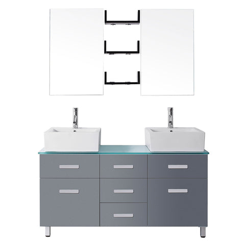Image of 55" Double Bathroom Vanity UM-3063-G-GR