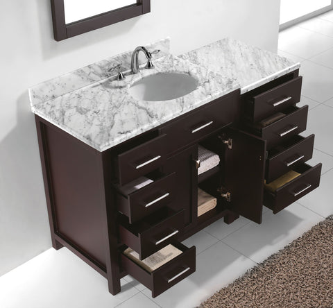 Image of 57" Single Bathroom Vanity MS-2157L-WMRO-ES