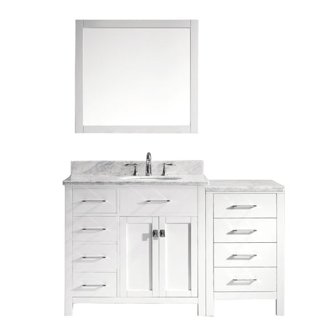 Image of 57" Single Bathroom Vanity MS-2157L-WMRO-WH