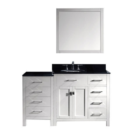 Image of 57" Single Bathroom Vanity MS-2157R-BGRO-WH