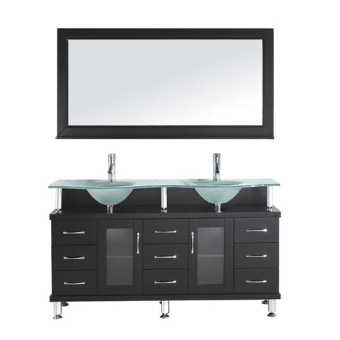 Image of 59" Double Bathroom Vanity MD-61-FG-ES