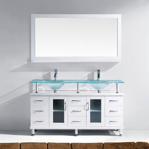 Image of 59" Double Bathroom Vanity MD-61-FG-GR