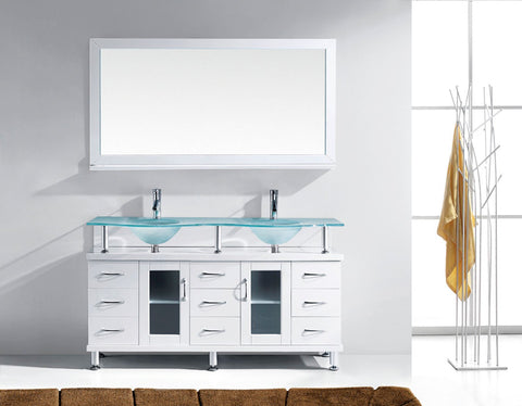 Image of 59" Double Bathroom Vanity MD-61-FG-GR