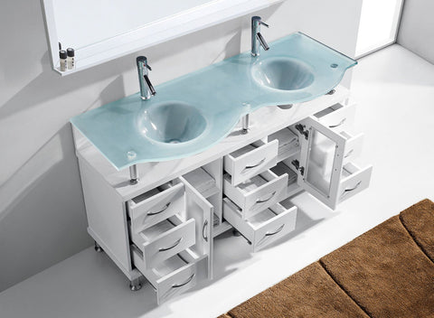 Image of 59" Double Bathroom Vanity MD-61-FG-GR