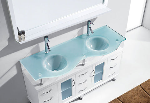 Image of 59" Double Bathroom Vanity MD-61-FG-GR