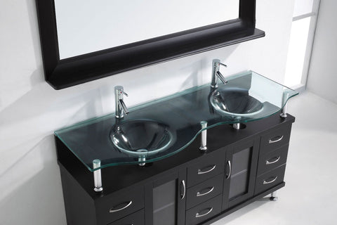 Image of 59" Double Bathroom Vanity MD-61-FG-GR