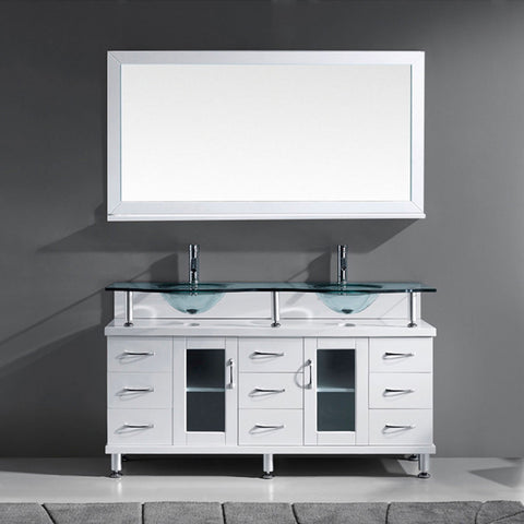 Image of 59" Double Bathroom Vanity MD-61-FG-GR