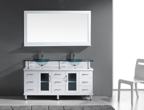 Image of 59" Double Bathroom Vanity MD-61-FG-GR
