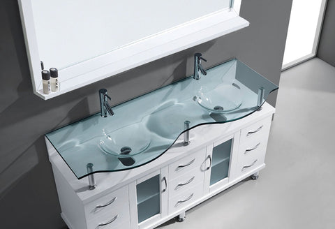 Image of 59" Double Bathroom Vanity MD-61-FG-GR