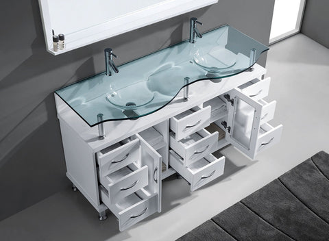 Image of 59" Double Bathroom Vanity MD-61-FG-GR