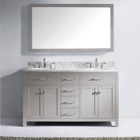 Image of 60" Double Bathroom Vanity MD-2060-WMRO-CG