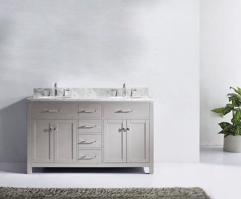 Image of 60" Double Bathroom Vanity MD-2060-WMRO-CG