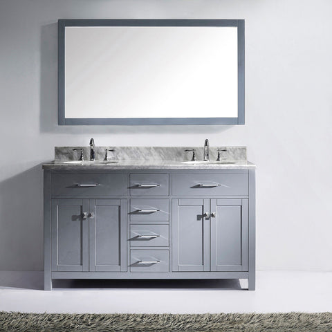 Image of 60" Double Bathroom Vanity MD-2060-WMRO-CG