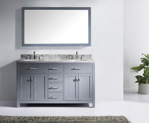 Image of 60" Double Bathroom Vanity MD-2060-WMRO-CG