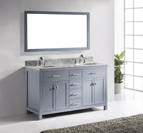 Image of 60" Double Bathroom Vanity MD-2060-WMRO-CG