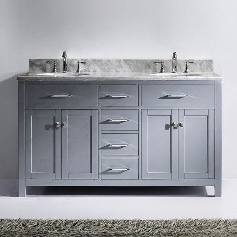 Image of 60" Double Bathroom Vanity MD-2060-WMRO-CG