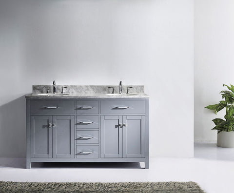 Image of 60" Double Bathroom Vanity MD-2060-WMRO-CG