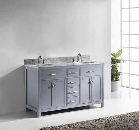Image of 60" Double Bathroom Vanity MD-2060-WMRO-CG