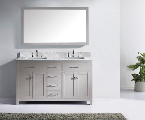 Image of 60" Double Bathroom Vanity MD-2060-WMRO-CG