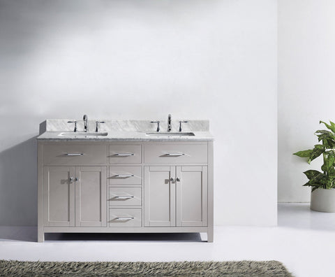 Image of 60" Double Bathroom Vanity MD-2060-WMRO-CG