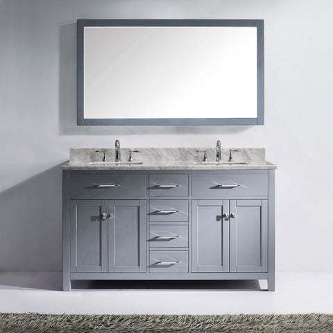 Image of 60" Double Bathroom Vanity MD-2060-WMRO-CG