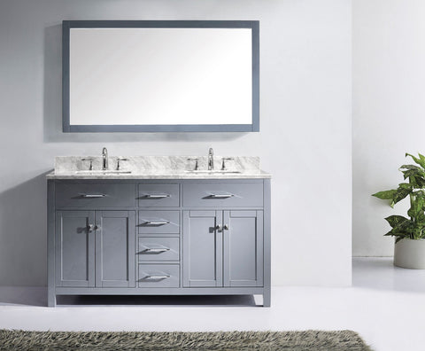 Image of 60" Double Bathroom Vanity MD-2060-WMRO-CG