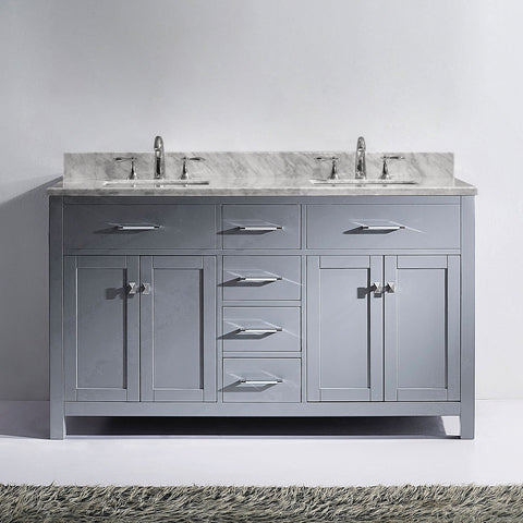 Image of 60" Double Bathroom Vanity MD-2060-WMRO-CG