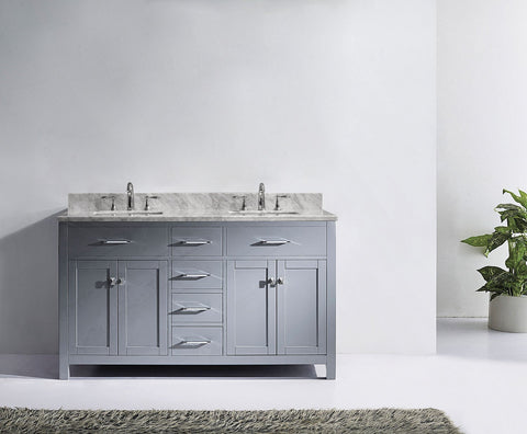 Image of 60" Double Bathroom Vanity MD-2060-WMRO-CG