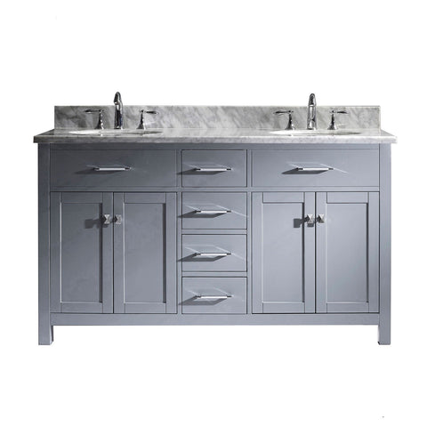 Image of 60" Double Bathroom Vanity MD-2060-WMRO-GR-NM