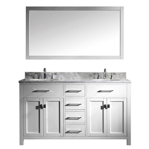 Image of 60" Double Bathroom Vanity MD-2060-WMRO-WH