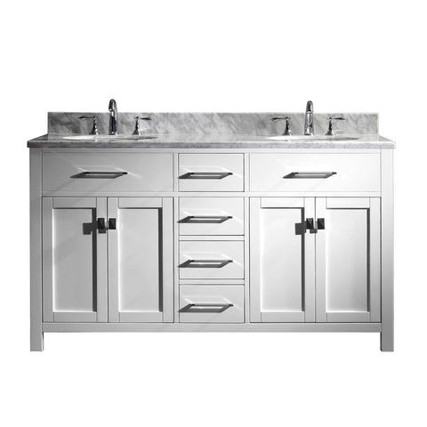 Image of 60" Double Bathroom Vanity MD-2060-WMRO-WH-NM