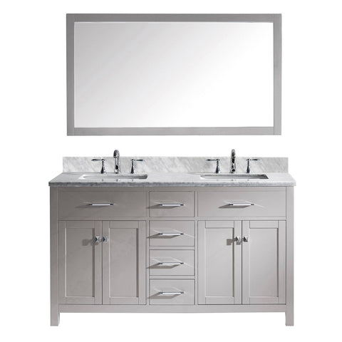 Image of 60" Double Bathroom Vanity MD-2060-WMSQ-CG