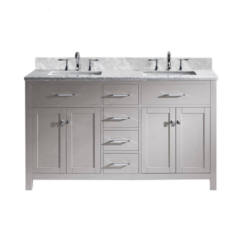 Image of 60" Double Bathroom Vanity MD-2060-WMSQ-CG-NM