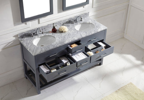 Image of 60" Double Bathroom Vanity MD-2260-WMRO-ES