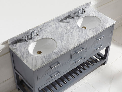 Image of 60" Double Bathroom Vanity MD-2260-WMRO-ES