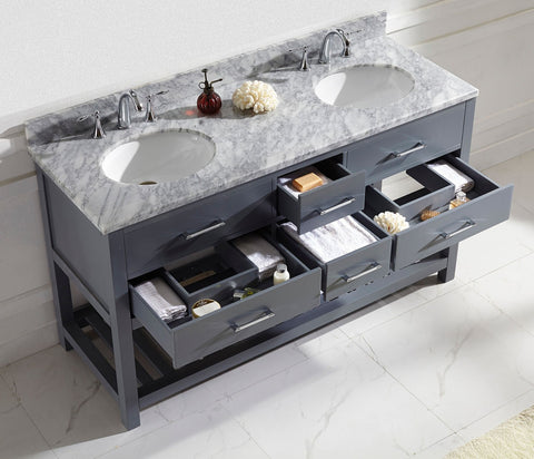 Image of 60" Double Bathroom Vanity MD-2260-WMRO-ES
