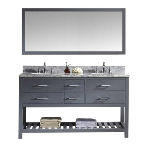 Image of 60" Double Bathroom Vanity MD-2260-WMRO-GR-010