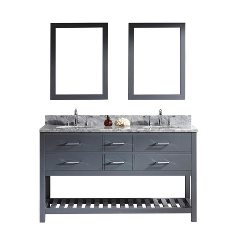 Image of 60" Double Bathroom Vanity MD-2260-WMRO-GR