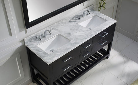 Image of 60" Double Bathroom Vanity MD-2260-WMSQ-ES