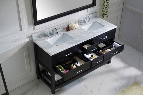 Image of 60" Double Bathroom Vanity MD-2260-WMSQ-ES