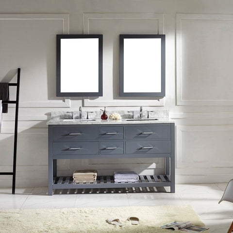 Image of 60" Double Bathroom Vanity MD-2260-WMSQ-ES