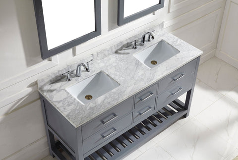 Image of 60" Double Bathroom Vanity MD-2260-WMSQ-ES